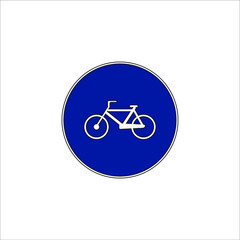 Bicycle road traffic sign icons. illustration for web and mobile design.