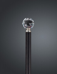 Walking stick and crutches with a handle in the form of crystal ball.