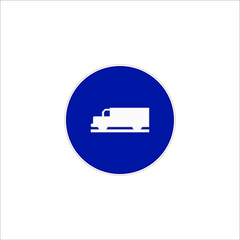 Roadway traffic signs icons for trucks. illustration for web and mobile design.
