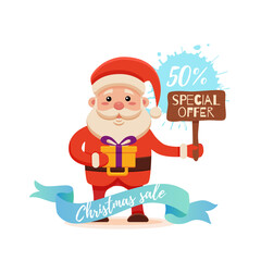 Cartoon Santa Claus for Your Christmas and New Year greeting Design