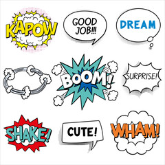Cartoon comic book text