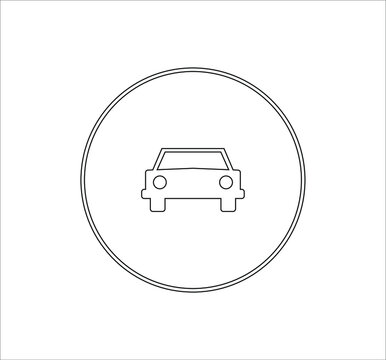 Roadway traffic sign icons for cars. illustration for web and mobile design.