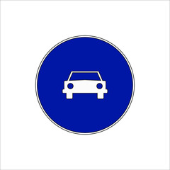 Roadway traffic sign icons for cars. illustration for web and mobile design.