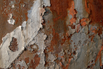 Rust on the metal tank.
