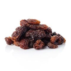 dried raisins grapes isolated on a white background