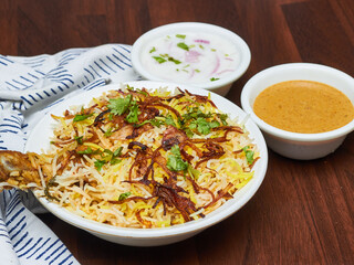 Chicken biyani

South indian chicken biryani

Biryani is a mixed rice dish with its origins among the Muslims of the Indian subcontinent. It can be compared to mixing a curry, later combining it with 