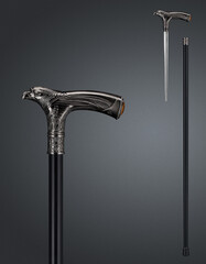 Walking sticks and crutches with hidden knife.