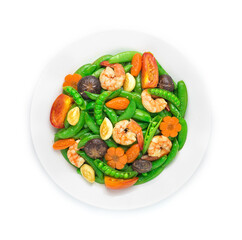 Stir Fried Snow Peas with Prawns (Shrimp)