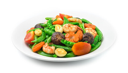 Stir Fried Snow Peas with Prawns (Shrimp)