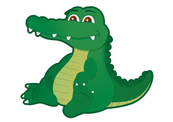 Cute colourful crocodile vector illustration