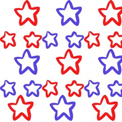 red blue star