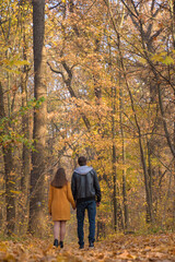 Fototapeta premium Man and woman in park