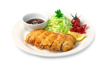 Tonkatsu or Fried Pork with tonkatsu sweet sauce