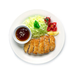 Tonkatsu or Fried Pork with tonkatsu sweet sauce