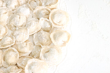 Homemade Cooking chinese Ravioli or dumplings