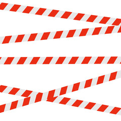 Background with warning red tapes.