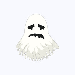 White Ghost Cartoon Character