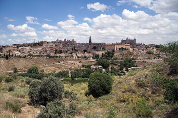 Fototapeta premium Panorama of the old city of Toledo, the former capital of Spain.