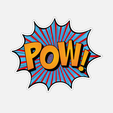 Comic Speech Bubble With Expression Word POW