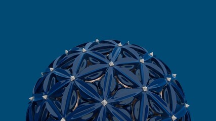 blue background  abstract sphere