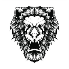 lion tatoo line art