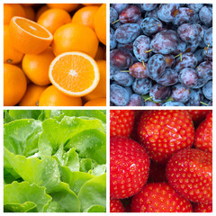 Fruits and Vegetables, Healthy food backgrounds
