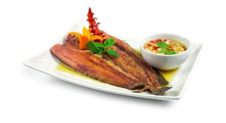 Fried Fish in fish sauce Thai food style