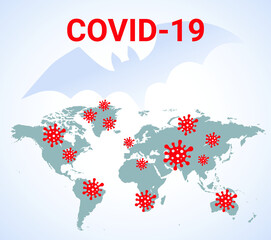 Coronavirus Bacteria Cell Icon, 2019-nCoV Novel Coronavirus Bacteria. No Infection and Stop Coronavirus Concepts. Dangerous Coronavirus Cell in China, Wuhan. Isolated Vector Icon