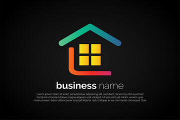 Logo Template Building Monogram L