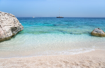 Clear azure coloured sea water, Sardinia, Italy