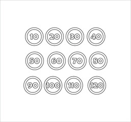 collection of traffic signs icons. illustration for web and mobile design.