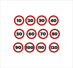 collection of traffic signs icons. illustration for web and mobile design.