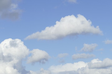 Weisse Wolken, Blauer Himmel, Hintergrundbild, Deutschland, Europa