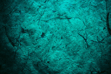 Turquoise abstract texture and background for design. Turquoise recycled paper. 