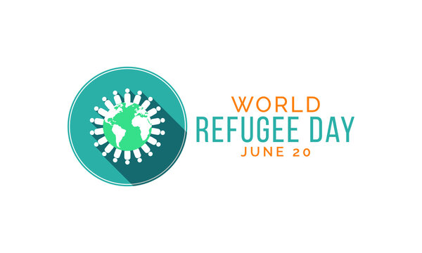 Vector illustration on the theme of World Refugee Day, international observance observed on June 20 each year, is dedicated to raising awareness of the situation of refugees throughout the world.