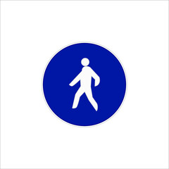 Pedestrian road traffic sign icons. illustration for web and mobile design.