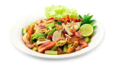 Cucumber Spicy Salad with pork Vietnamese Saucesage
