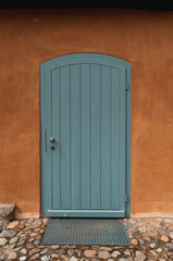 Obraz na płótnie Canvas Blue Wooden Door