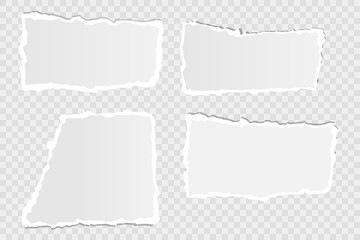 White and gray realistic horizontal paper