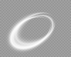 White circle light with trace effect