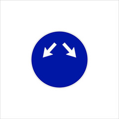 mandatory traffic signs icons. illustration for web and mobile design.