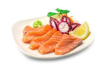 Salmon sashimi Japanese food style appetizer goodtasty