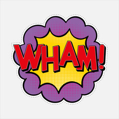 Comic Speech Bubble With Expression Word WHAM