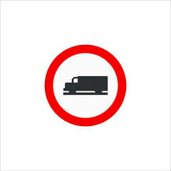 icons of traffic signs of prohibited entry to trucks. illustration for web and mobile design.