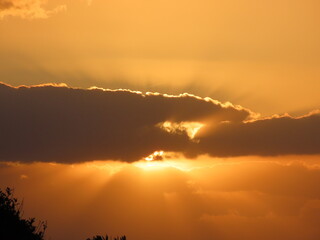 sunset in the clouds