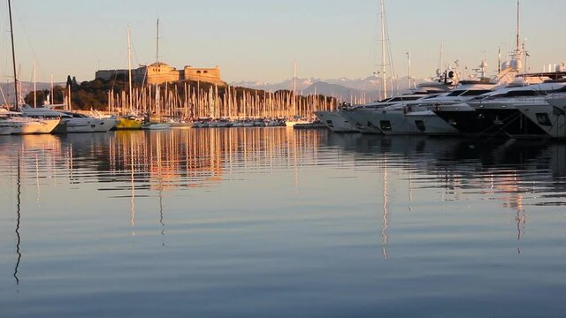 The port of Antibes and the fortress