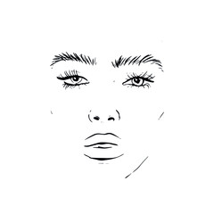 Beautiful woman model portrait for fashion lifestyle design. Beauty portrait.