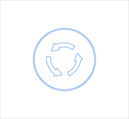 roundabout traffic signs icons. illustration for web and mobile design.