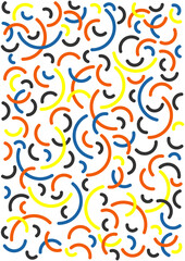 Abstract dynamic pattern background, Geometric shapes compositions, Flat and clean style, Applicable for any graphic works.