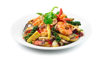 Spicy Stir Fried Holy Basil With Seafood